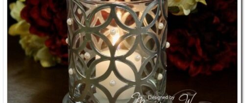 Lattice Metal Foil Tape Sheets Candle Holder